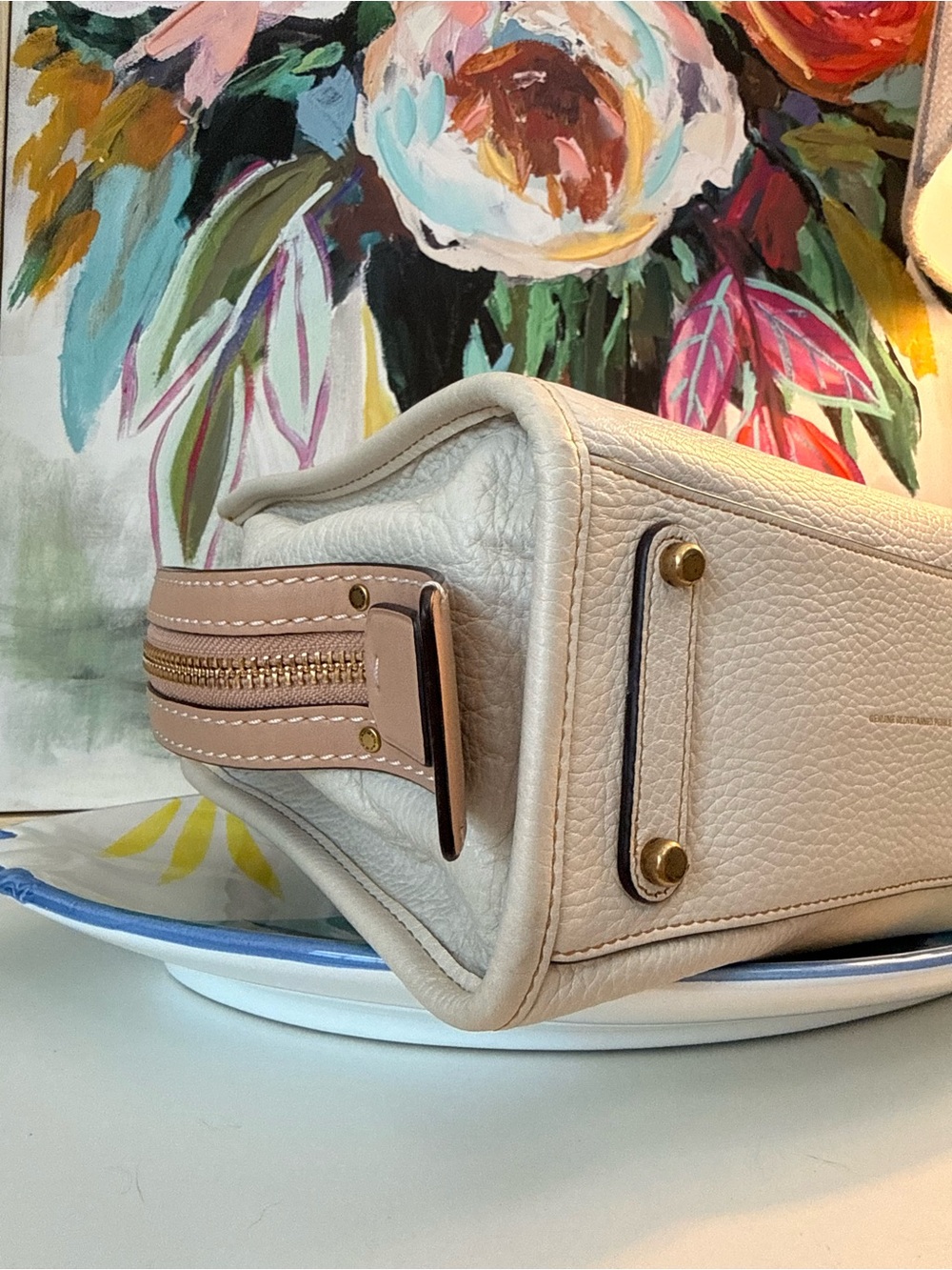 Preowned Authentic Coach 1941 Rogue 25 with floral appliqué chalk - Picture 11 of 16